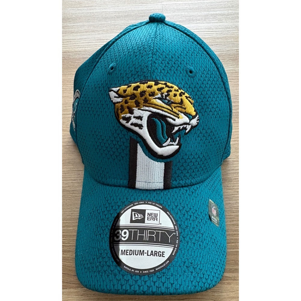 NWT New Era 39THIRTY Jacksonville Jaguars Sideline Hat - M/L - Teal